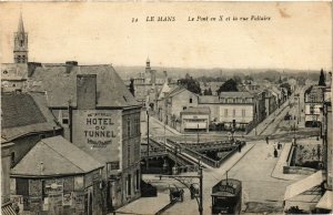 CPA LE MANS - Le Pont en X et la rue Voltaire (299416)