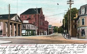 1906 Medford Square Looking Up High Street Massachusetts Vintage Postcard