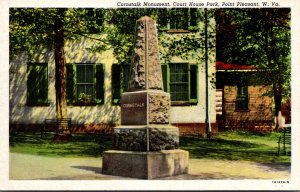 West Virginia Point Pleasant Court House Park Cornstalk Monument Curteich