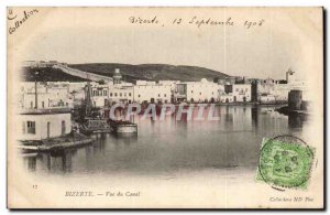 Old Postcard Tunisia Bizerte Canal View