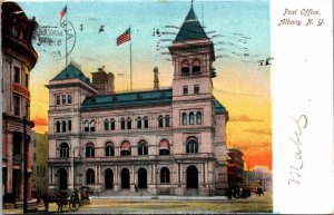 Postcard NY Albany Post Office Illustrated Postal Card