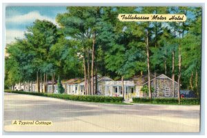 c1940 Tallahassee Motor Hotel Monroe Street Tallahassee Florida Vintage Postcard