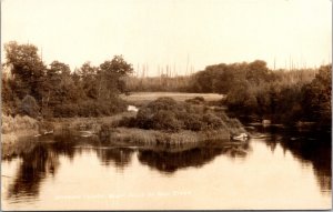 Real Photo Postcard Saturday Islands Below Dells of Wolf River Wisconsin