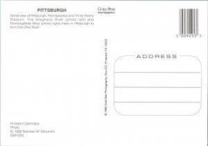 Postcard Continental Three Rivers Stadium Ariel View Pittsburgh PA CF5
