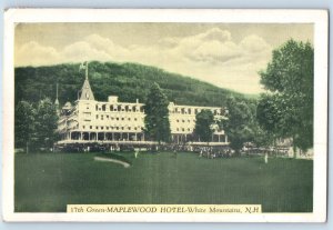 c1955 White Mountains New Hampshire Vintage Postcard Maplewood Hotel Golf Course