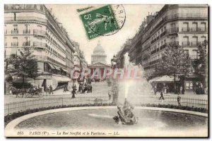 Paris 5 - Pantheon - La Rue Soufflot - Old Postcard