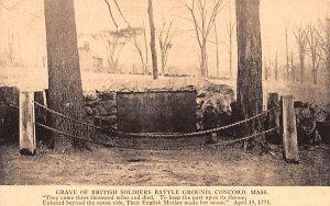 Grave of British Soldiers Battle Ground in Concord, Massachusetts