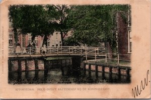 Netherlands Appingedam Brug Over Kattendiep Koningstraat Vintage Postcard 09.01