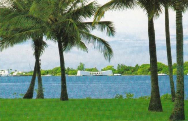 Hawaii Pearl Harbor View Of Arizona Memorial From Visitor Center