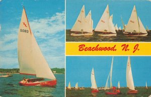 Circa 1960's Sail Boating at Beachwood, New Jersey  