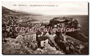 Old Postcard Monaco Vue Generale De La Pincipaute