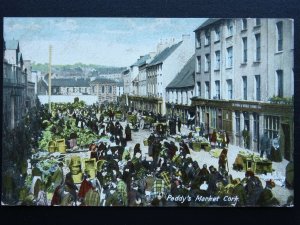 Ireland CORK Paddy's Market & No.34 WINE & SPIRIT STORE c1906 Postcard