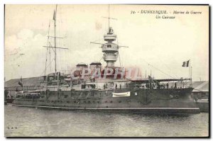 Old Postcard Boat War Dunkirk A breastplate