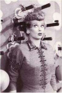 I Love Lucy Lucille Ball Knife Throwing ? Postcard