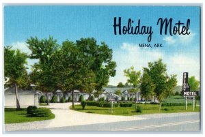 Mena Arkansas AR Postcard Holiday Motel Exterior Building c1940 Vintage Antique