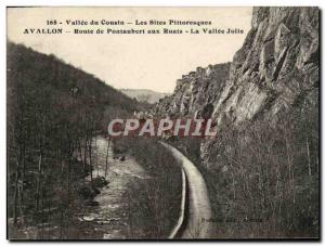 Old Postcard Avallon Route De La Vallee Ruats Pontaubert to Jolie
