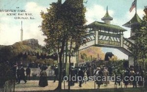 Scenic Railway, Chicago, Ill, Illinois, USA Carnival Parade Writing on back c...