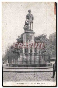 Postcard Angers Old Statue of King Rene