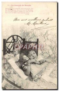 Old Postcard Doll the day of Suzette