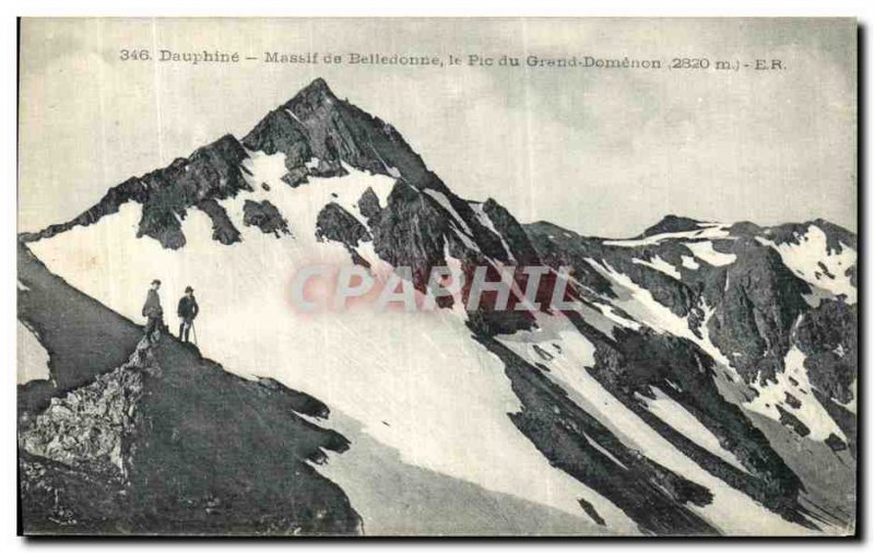 Old Postcard Dauphine Belledonne Pic du Grand Domenon