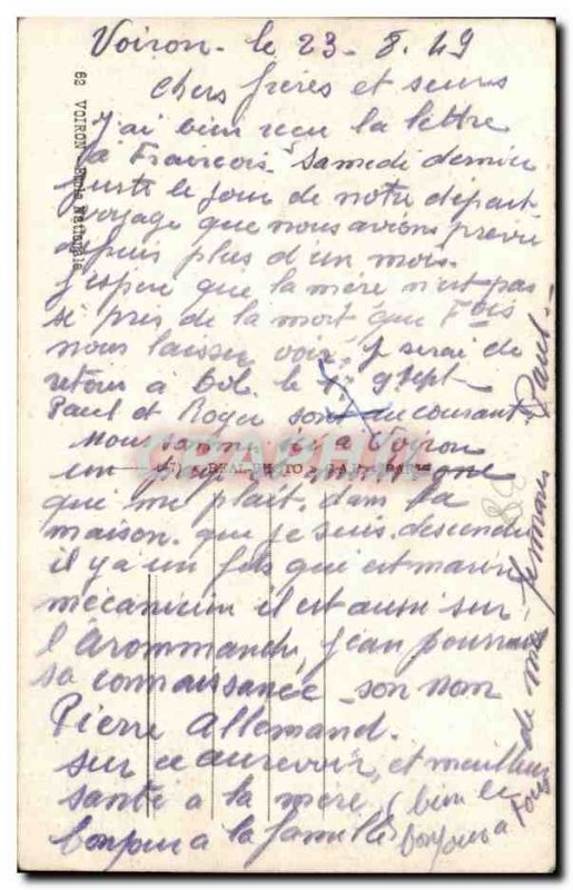 Voiron - Vue Generale - Old Postcard