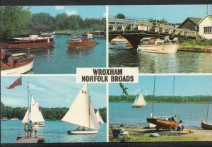 Norfolk Postcard - Views of Wroxham on The Norfolk Broads   MB266