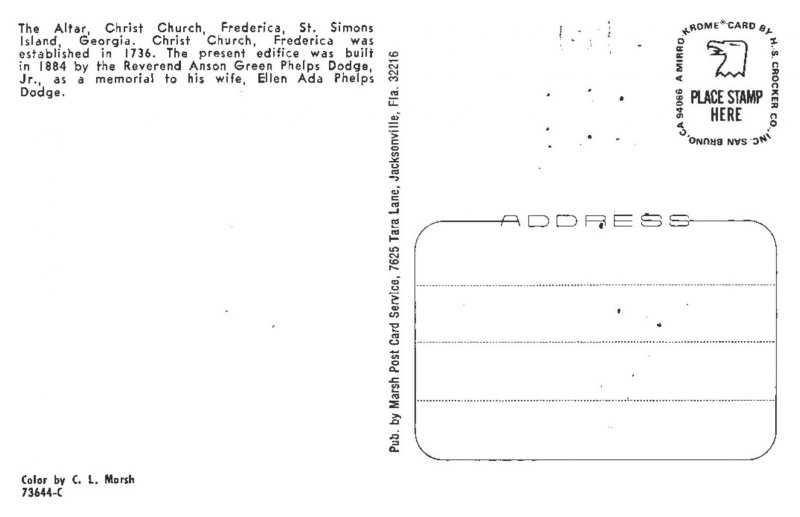 Georgia St. Simons island Christ Church The Alter Frederica