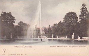 Germany Gruss Aus Potsdam Schloss Sanssouci mit der grossen Fontaine