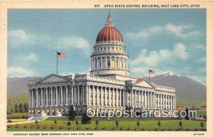 Utah State Capitol Salt Lake City, Utah, USA 1938 light paper glued on back side