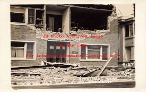CA, Long Beach, California, RPPC, 1933 Earthquake, Apartment House, Austin Photo