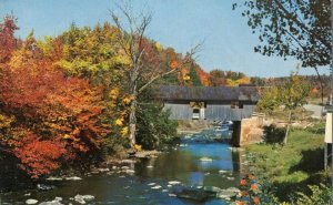 Fall View of Covered Bridge - Johnson VT, Vermont