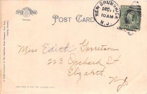 NEW BRUNSWICK NEW JERSEY~FIRST PRESBYTERIAN CHURCH POSTCARD 1900s