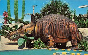 Panama City Beach FL Goofy Golf Rhinoceros Cactus Postcard