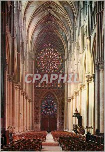 Modern Postcard Cathedral of Reims (XIII century) and Nef both the West Facad...