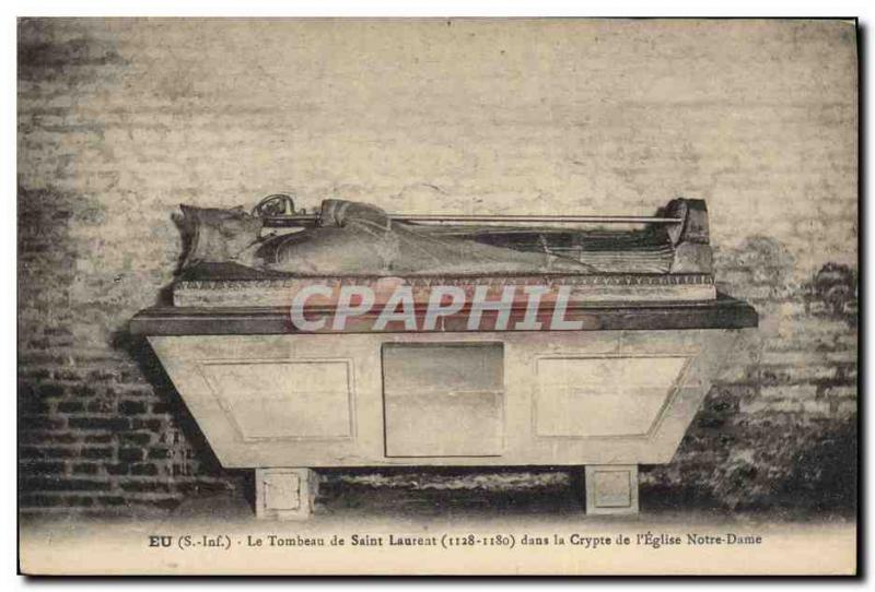 Postcard Old Death In the tomb of St. Lawrence in the crypt of Our Lady & # 3...