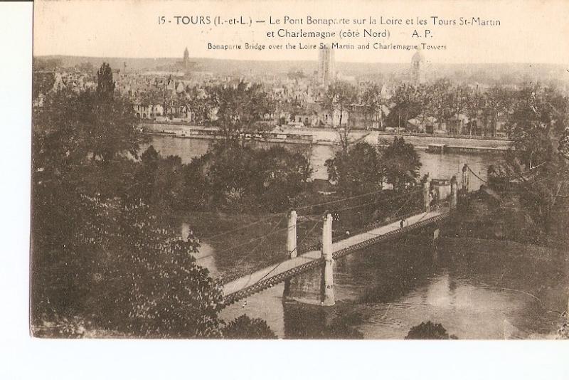 Postal 027020 : Tours. Le Pont Boaparte sur la Loire  