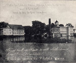Pittsfield ME Maine Riverside Woolen Mill Postcard