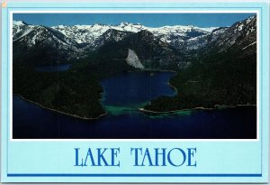 VINTAGE CONTINENTAL SIZE POSTCARD VIEW OF EMERALD LAKE LAKE TAHOE