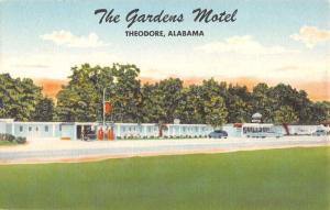 theodore Alabama the gardens motel Vintage  Postcard L3501