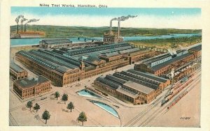 Hamilton Ohio Niles Tool Works Birdseye View Kraemer #11184 Postcard 22-316