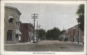 Essex Junction Vermont VT Main St. c1910 Postcard