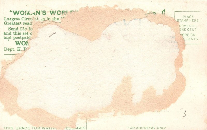 Pathway Trees Lover's Lane Saint Jo. By Eugene Field Artwork Vintage Postcard