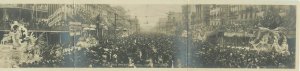 Triptych RPPC Mardi Gras Pageant Festival New Orleans Canal Street Carnaval 1906