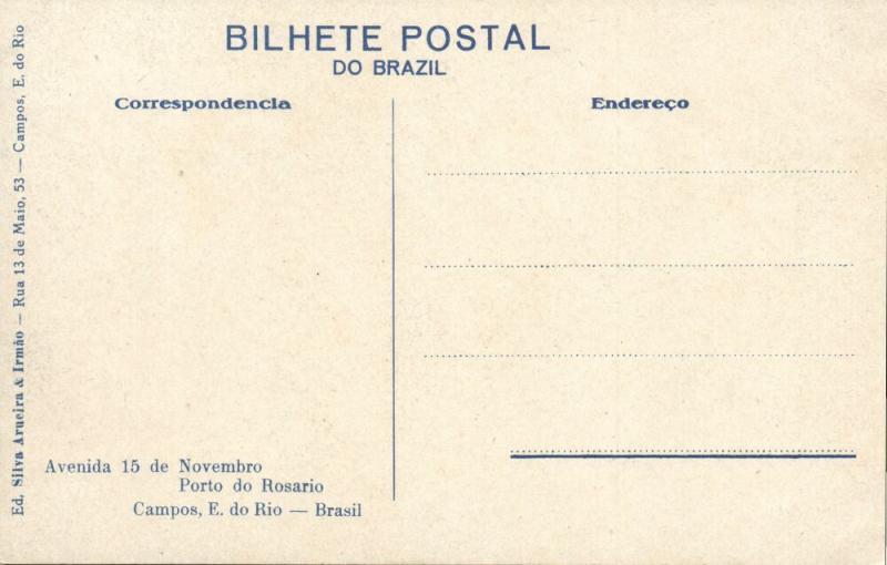 brazil, CAMPOS, R.J., Avenida 15 de Novembro, Porto do Rosario (1930s)