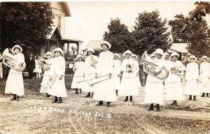 Chicago Junction OH Kids Amazed @ Ladies Band~Tubas & Trombones Lead~RPPC 1913 