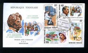 273650 Togo TOGOLAISE 1975 year writer Albert Schweitzer FDC