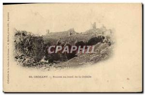 Old Postcard Crozant Ruins along the Cedelle