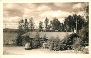 Auto 1940s Grand Marais Minnesota Gunflint Lodge Cook County RPPC postcard 6231