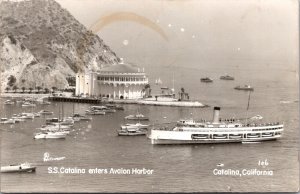 RPPC Casino S.S. Catalina Enter Avalon Harbor Santa Catalina Island California