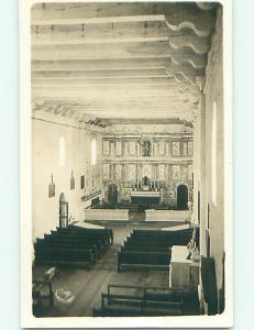 Pre-1918 rppc religion INTERIOR VIEW OF CHRISTIAN CHURCH r6003